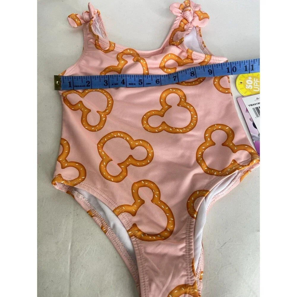 Disney Mickey Minnie Mouse Pretzel One Piece Swimsuit Swimwear Toddler Girls 3T - Picture 5 of 6